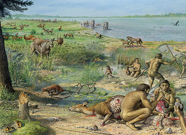 The first Britons: Artist's impression of first Britons