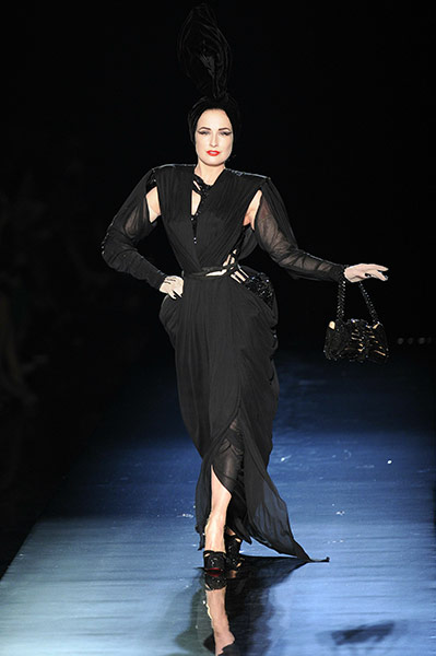 Paris Fashion Week: Dita Von Teese at the Jean Paul Gaultier Fashion Show in Paris