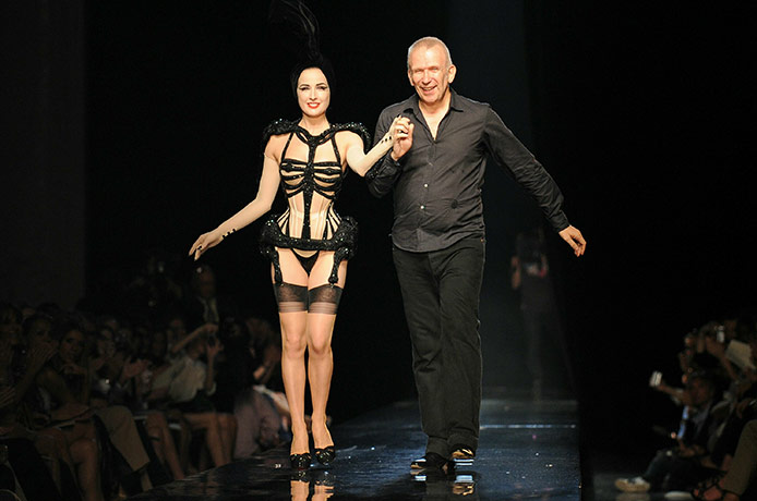 Paris Fashion Week: Dita Von Teese at the Jean Paul Gaultier Fashion Show in Paris