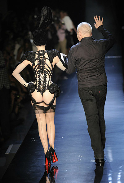 Paris Fashion Week: Dita Von Teese at the Jean Paul Gaultier Fashion Show in Paris