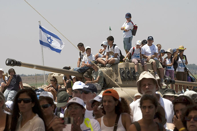 Gilad Shalit march: March for Gilad Shalit heading to Jerusalem, near Latrun