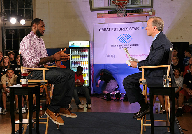 LeBron James: LeBron James and ESPN's Jim Gray