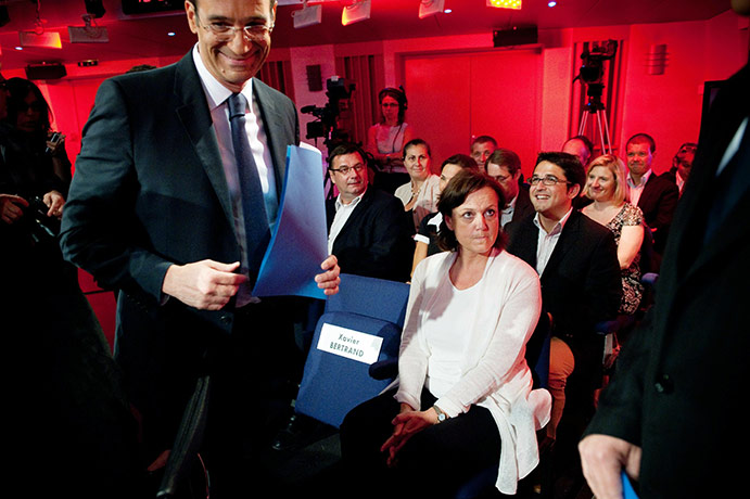 Bettencourt case: French Labour Minister Eric Woerth near his wife Florence 