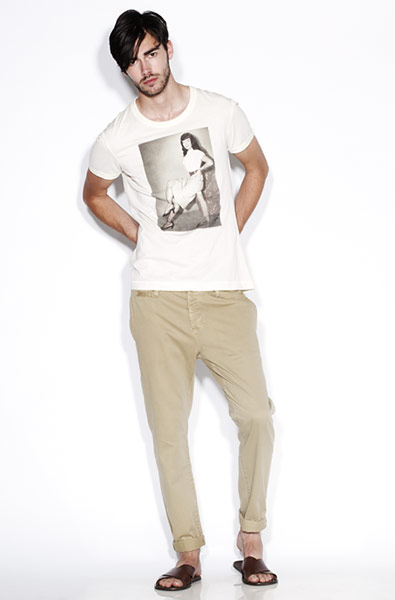 Key Trends: T-shirts: Model wearing D&G T-shirt