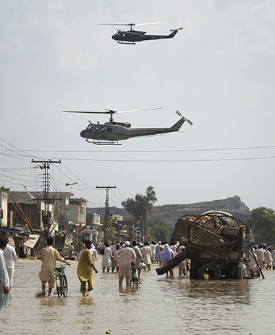 Pakistan floods: Army helicopters look to distribute relief supplies in Nowshera