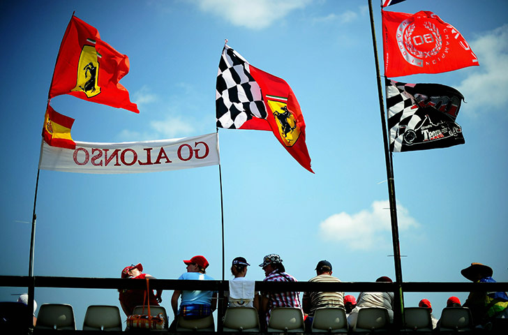 Hungarian grand prix: Fans attend the the Hungarian Formula One Grand Prix at the Hungaroring 