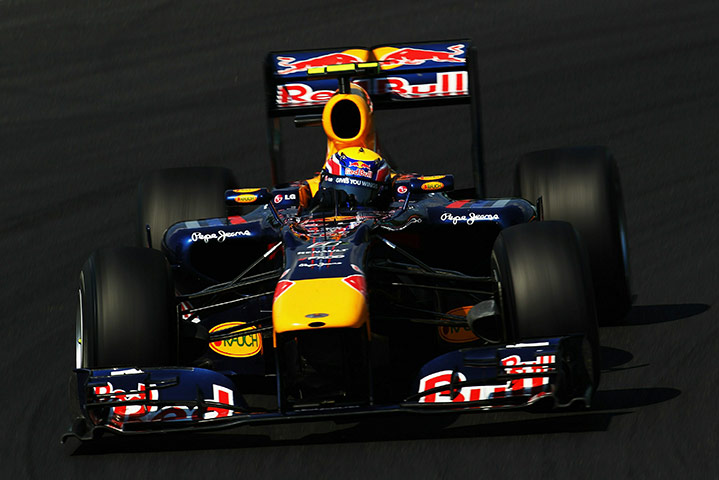 Hungarian grand prix: Mark Webber of Australia and Red Bull Racing drives 