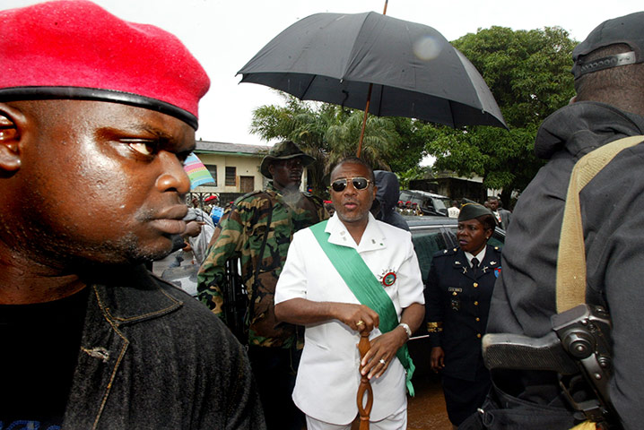 Charles Taylor Retro: Charles Taylor attands mothers funeral in Monrovia