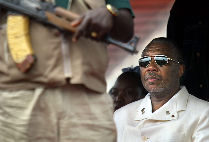 Charles Taylor Retro: Charles Taylor attends a religious gathering in Monrovia