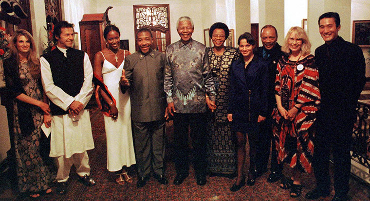 Charles Taylor Retro: Charles Taylor with Nelson Madela and Naomi Campbell 