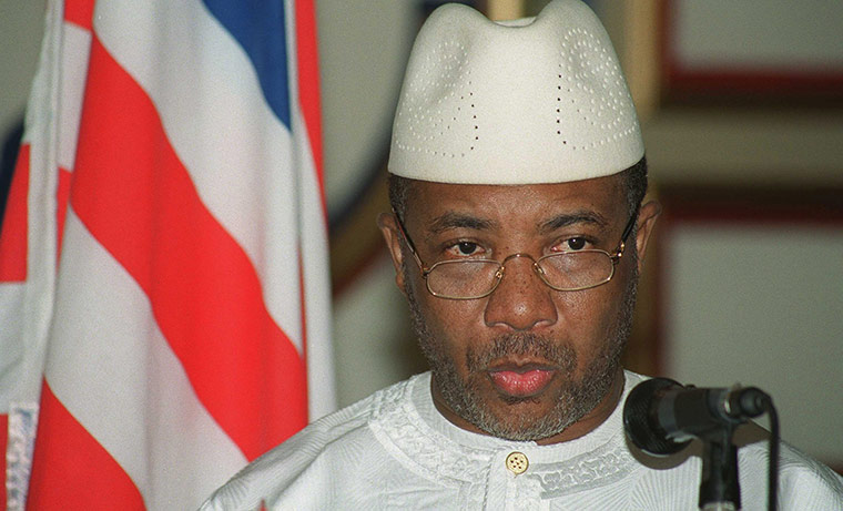 Charles Taylor Retro: Charles Taylor at a press conference, Liberia