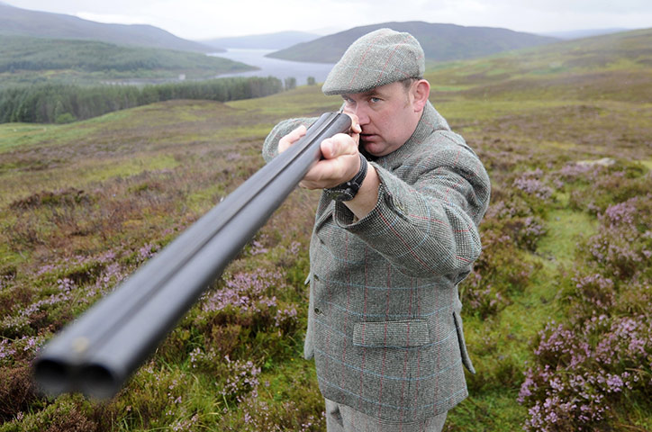 Grouse shooting : Gamekeeper Bob Pirie a day before the opening of the grouse shooting season