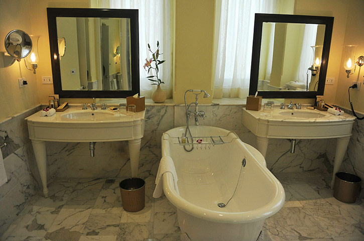 Taj Mahal Palace hotel: A bathroom in the newly-restored heritage wing