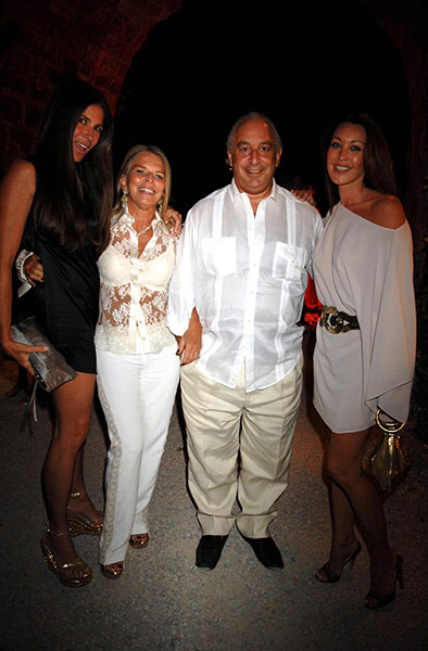 Philip Green : Elizabeth Saltzman, Tina Green, Philip Green and Tamara Mellon