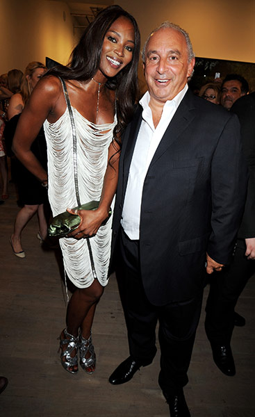 Philip Green : Sir Philip Green and Naomi Campbell attend Mario Testino's private view