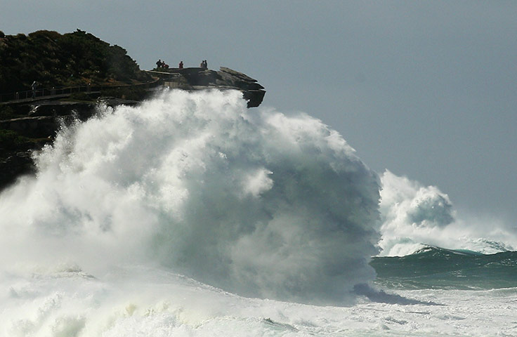 24 hours: Sydney, Australia: Huge waves crash into the headland