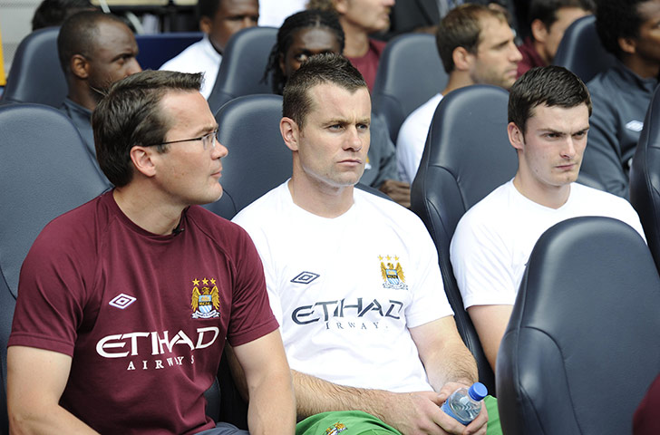 Spurs v Man city: Shay Given sits on the bench