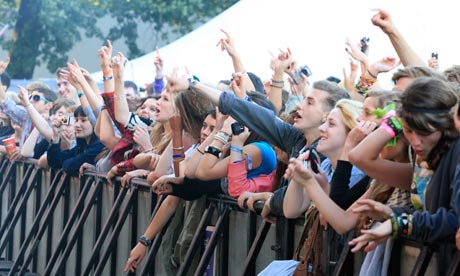 Fans at a festival