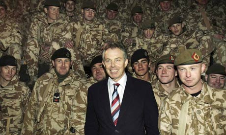 Tony Blair Meets With British Troops in Basra 2006