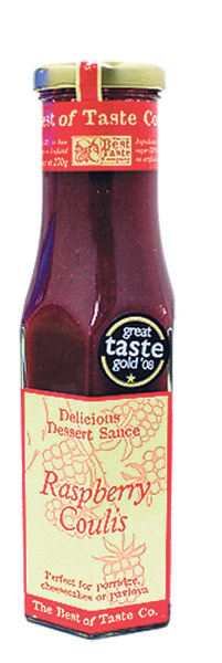 The test…raspberry coulis: The test