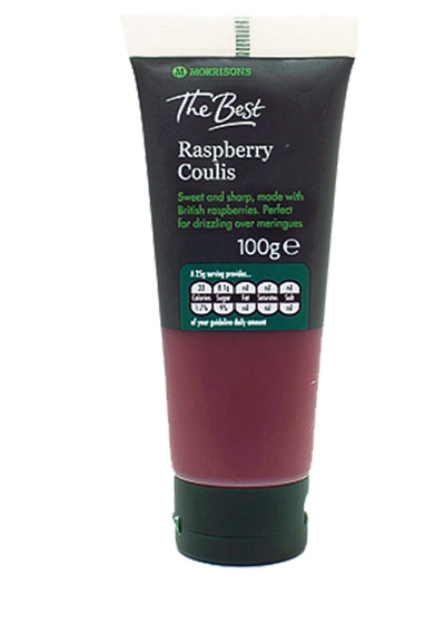 The test…raspberry coulis: The test