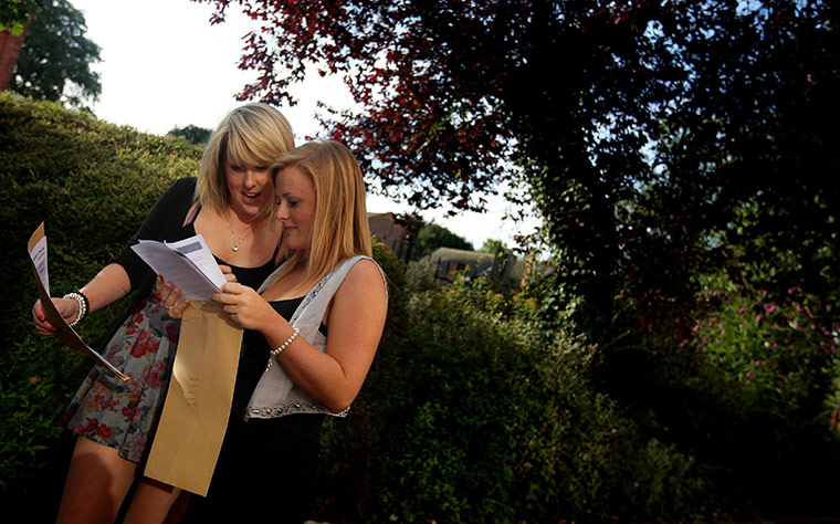 A Level Results: A-level results students celebrate