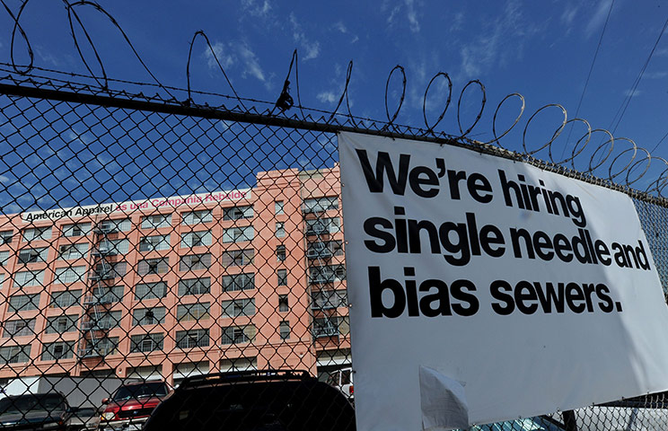 Week in Business: The exterior of the American Apparel factory in downtown Los Angeles