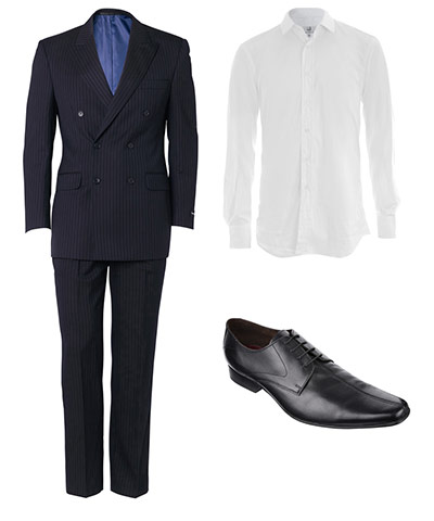 trends: double breasted: Double breasted stripe suit