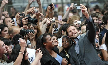 US actor Bradley Cooper with fans