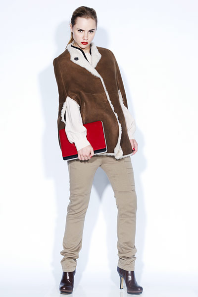 line-up: capes: Shearling cape