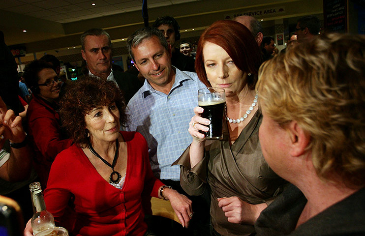 Australia Election: Julia Gillard Campaigns In Canberra & Central Coast