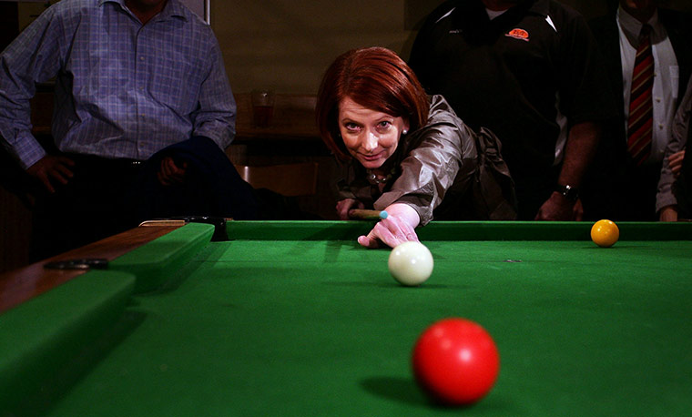 Australia Election: Julia Gillard Campaigns In Canberra & Central Coast