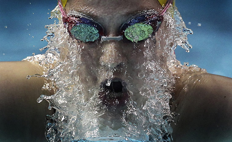 24 Hours: Emily Selig of Australia in the 200m breaststroke at the Youth Olympics