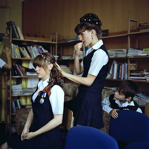 Cossack RPS Competition: Young cossacks at the women-only Ataman Platov school in southern Russia.