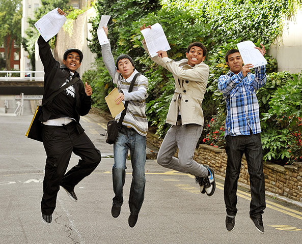 GCSE Results Released: Pupils celebrate as they receive their GCSE results