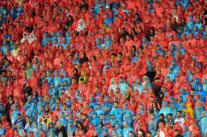 sport: Supporters of Trabzonspor watch their te
