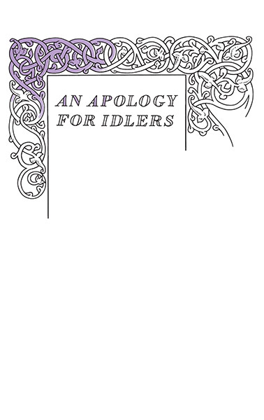 books : Robert Louis Stevenson - An Apology for Idlers