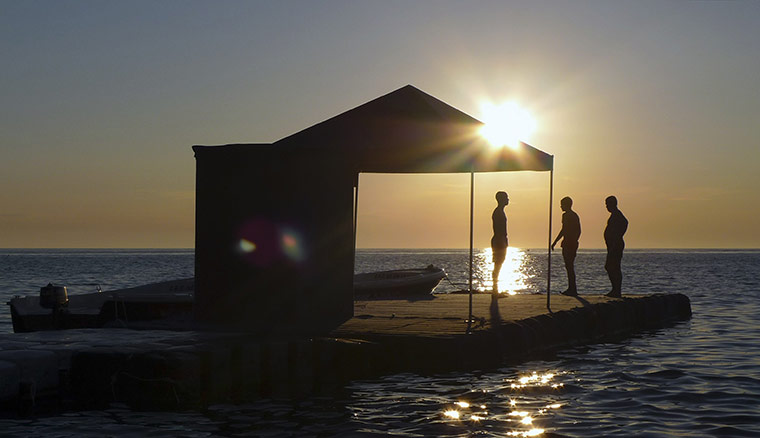 24 hours in pictures: Tourists on a pontoon in Pula, Croatia