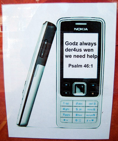 Show & Tell: Perry: church sign