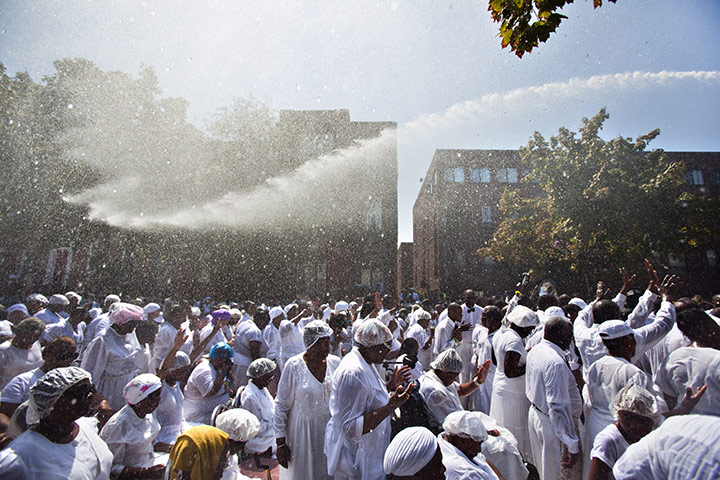 24 hours: Washington, DC, USA: United House of Prayer For All People are baptised