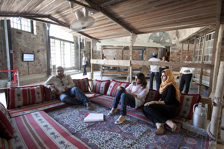 Venice Biennale: Bahrain, an installation of fishermen's huts 