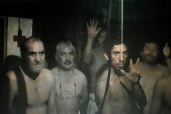 Miners in Chile: A video image of some 33 workers