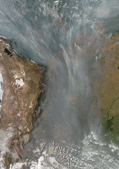 Satellite Eye on Earth: Fires in South America