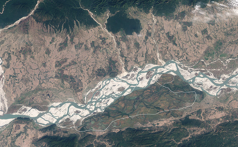 Satellite Eye on Earth: Kaziranga National Park, India