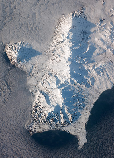 Satellite Eye on Earth: The Kuril Island chain , Russia