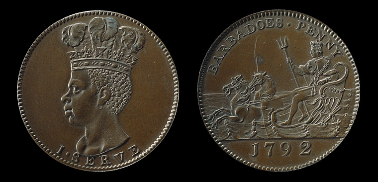 local currencies: Copper penny token issued by Sir Philip Gibbs 