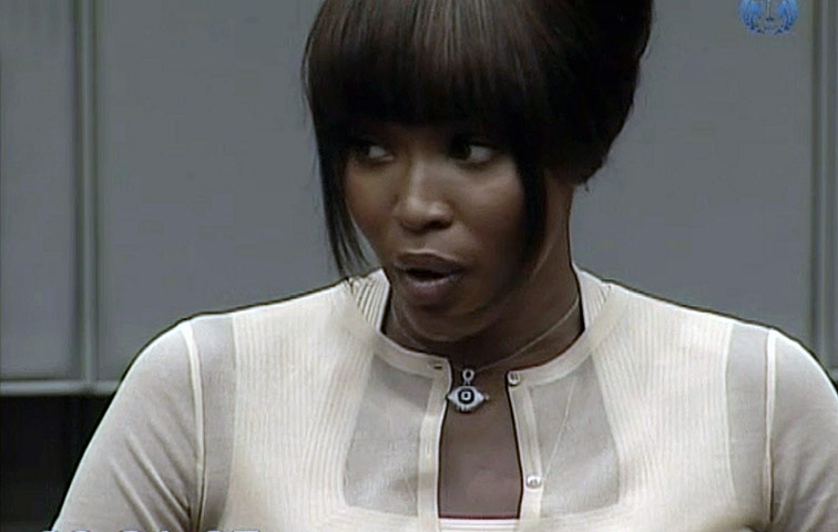 Naomi Campbell in court: August 2010: Naomi Campbell answers questions at a UN-backed Special Court