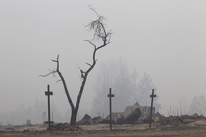 Russia update: Charred remains of the Verkhnyaya Vereya village