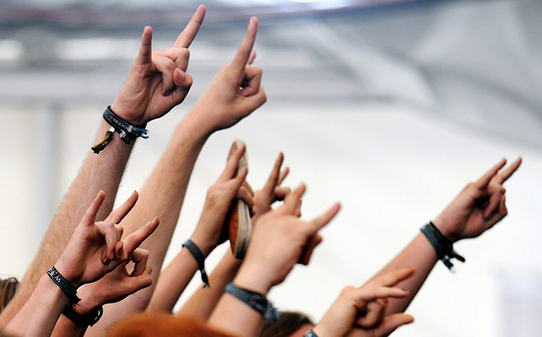 24 hours in pictures: Wacken , Germany: Heavy metal fans listen to the bandsan open air festival