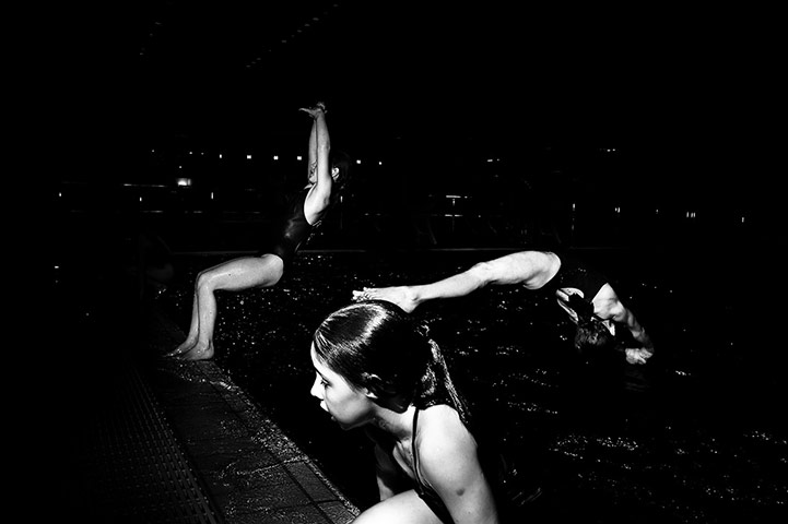 Diving: Members of the Junior Elite division practice their entries 